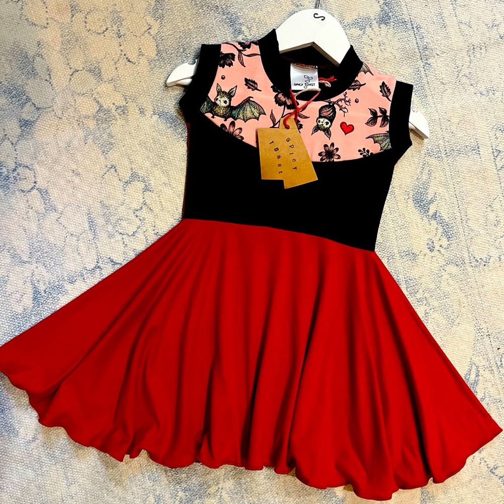Spicy Toast Halloween Bat Girls Stretch Dress NWT Size 2T